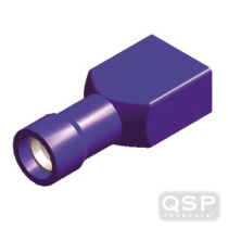 Kabelskor ''Hona'' Isolerade - 6,3mm - Blå (5st) QSP Products